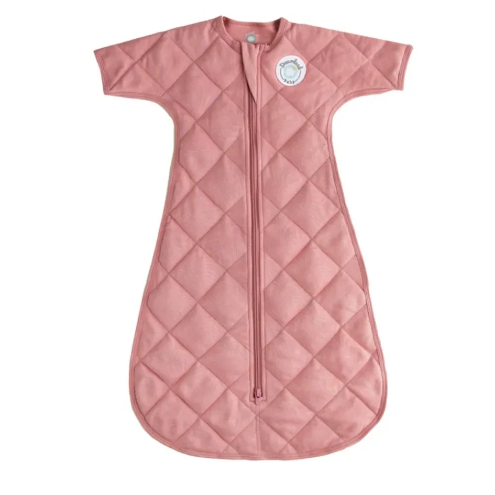 Plush Quilted Pink Sleep Sack for Babies - Soft Wearable Blanket